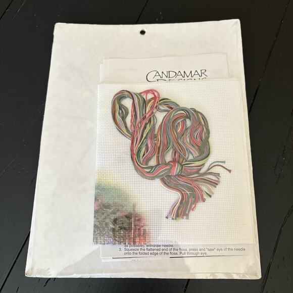 Thomas Kinkade Cross Stitch Kit Embellished Victorian Garden II Lamppost 51188 - Picture 4 of 4